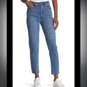 Abound Button Front Sustainable Denim Mom Jeans